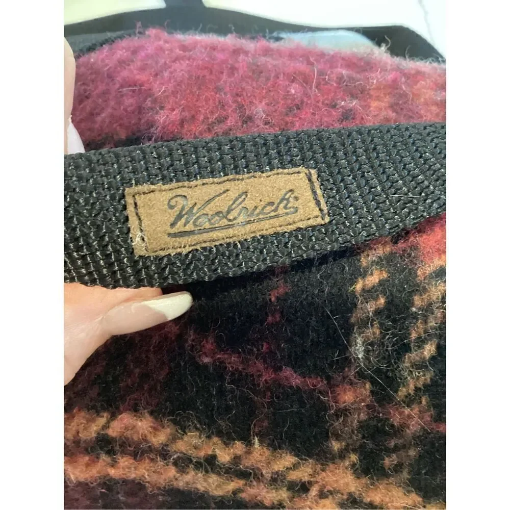 Woolrich Johnstons The Utility Rug Travel Blanket With Carrier Shetland Wool Sco